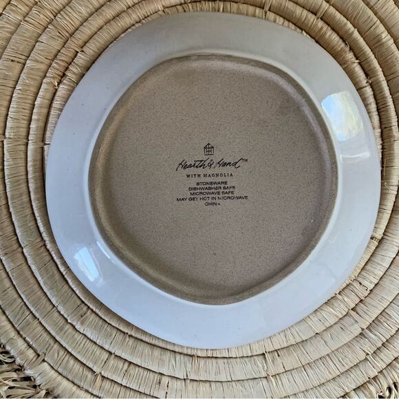 HEARTH & HAND With Magnolia 4pc Textured Appetizer Stoneware Plates Sour Cream - Picture 9 of 14